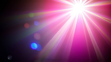 Aufkleber - Radiant Burst of Light: A dynamic display of bright, vibrant energy and light explodes outward from a central point. The eye is drawn towards an overwhelming feeling of hope, and excitement.