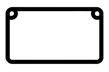 Fototapete - A clean, thin, rectangular border offers a minimalist and sharp design element, ideal for framing content with simplicity and modern aesthetic appeal, silhouette