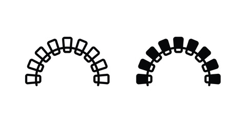 Poster - Lingual braces icon line style graphic design .editable vectors.