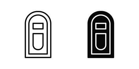 Fototapete - Jukebox icon line style graphic design .editable vectors.