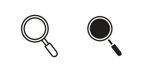 Fototapete - Investigate icon line style graphic design .editable vectors.