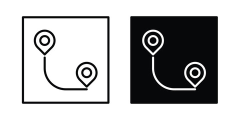 Fototapete - Distance icon line style graphic design .editable vectors.