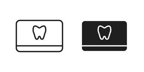 Fototapete - Dental X ray icon line style graphic design .editable vectors.