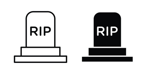 Fototapete - Dead icon line style graphic design .editable vectors.