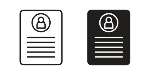 Fototapete - Criminal record icon line style graphic design .editable vectors.
