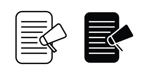 Fototapete - Content marketing icon line style graphic design .editable vectors.