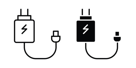 Fototapete - Charger icon line style graphic design .editable vectors.