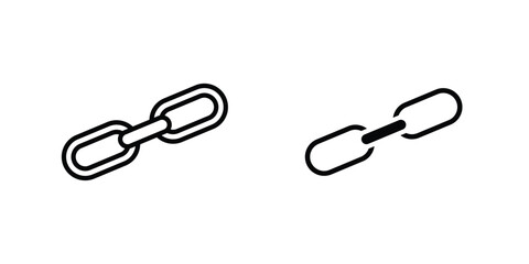 Fototapete - Chain icon line style graphic design .editable vectors.
