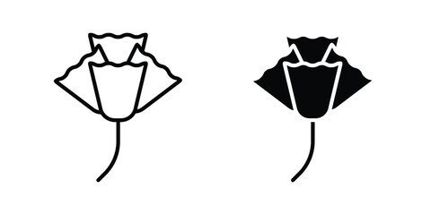 Fototapete - Carnation icon line style graphic design .editable vectors.