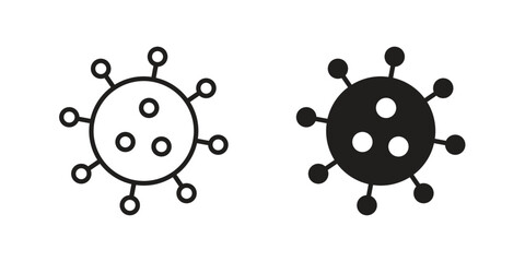 Fototapete - Cancer icon line style graphic design .editable vectors.