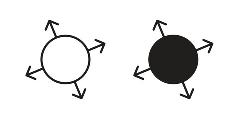 Fototapete - Capacity icon line style graphic design .editable vectors.