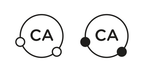 Fototapete - Calcium icon line style graphic design .editable vectors.