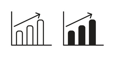 Fototapete - Business performance icon line style graphic design .editable vectors.