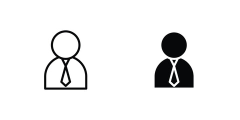 Fototapete - Businessman icon line style graphic design .editable vectors.