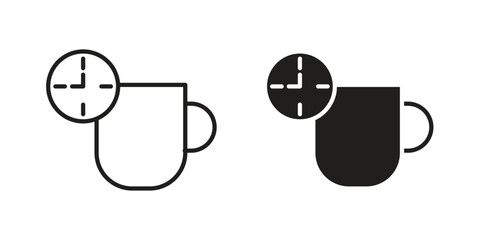 Fototapete - Break icon line style graphic design .editable vectors.