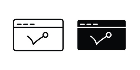 Fototapete - Bounce rate icon line style graphic design .editable vectors.