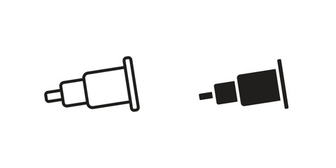 Fototapete - Boat Telescope icon line style graphic design .editable vectors.