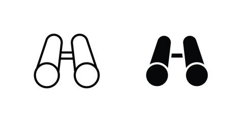 Fototapete - Binoculars icon line style graphic design .editable vectors.