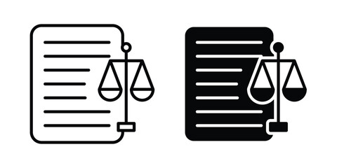 Fototapete - Balance sheet icon line style graphic design .editable vectors.