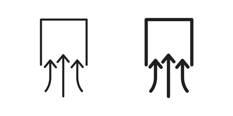 Fototapete - Air suction icon line style graphic design .editable vectors.