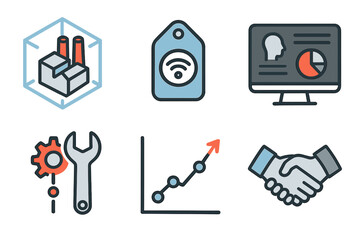 Poster - Industry concepts illustrating technology, efficiency, and collaboration in modern business practices