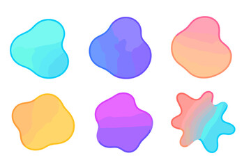 Poster - Colorful abstract shapes create a playful design suitable for backgrounds or graphic projects