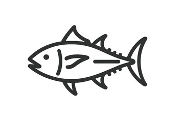 Poster - Stylized illustration of a fish depicting a simple design suitable for various artistic uses