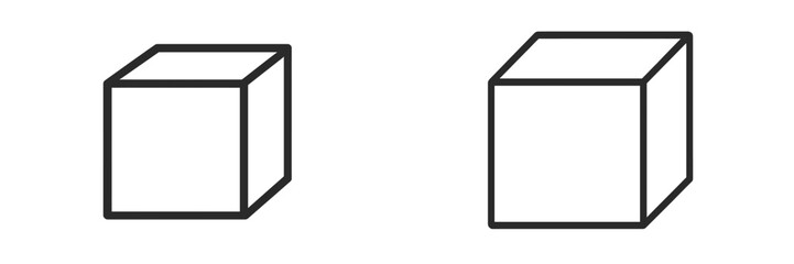 Poster - Different perspectives of simple cubes showcasing 3D shapes on a minimalist background