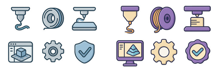 Poster - Different types of 3D printing methods and technologies illustrated in a detailed layout