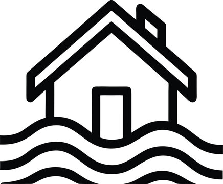 Flood icon. vector illustration. 