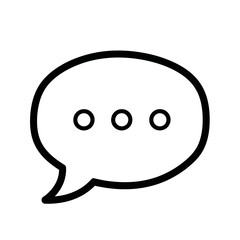 Leinwandbilder - Speech Bubble Icon with Ellipsis