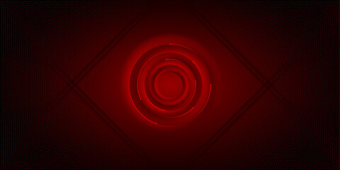 Fototapete - Abstract 3d circular shape pattern background-Modern creative vector for banner, poster, flyer, seminar, presentation-Elegant gradient red futuristic background template