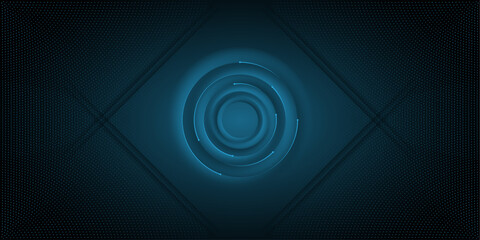 Fototapete - Abstract 3d circular shape pattern background-Modern creative vector for banner, poster, flyer, seminar, presentation-Elegant gradient blue futuristic background template