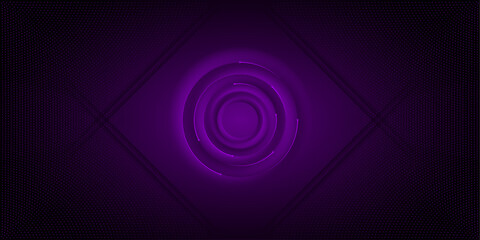 Fototapete - Abstract 3d circular shape pattern background-Modern creative vector for banner, poster, flyer, seminar, presentation-Elegant gradient violet futuristic background template