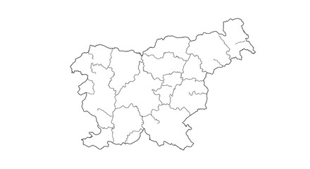  Detailed Outline Map of Slovenia's Regions A Geographical Overview for Educational Purposes and Design Projects