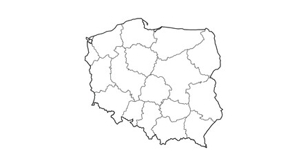  Poland Outline Map Detailed Vector of Polish Regions for Geography and Demographics