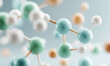 © LHG - 부드러운 배경 위 추상 분자 구조의 3D 렌더링