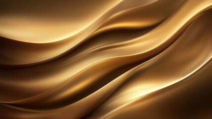 Poster - Elegant abstract backdrop with flowing golden curves and radiant highlights