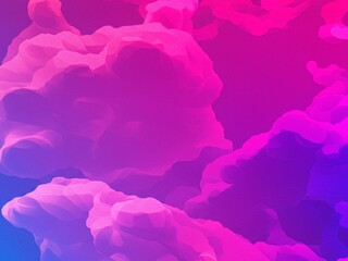 Poster - Abstract Pink and Purple Gradient Cloud Formation: Dreamy, Soft, Digital Art Background