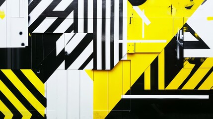 Poster - Abstract architectural details showcasing bold patterns and vibrant colors