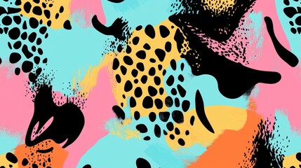 Aufkleber - Bold and Vibrant Abstract Seamless Pattern Design for Modern Backgrounds