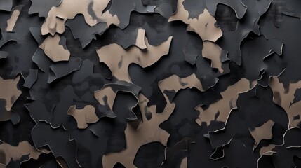 Aufkleber - Abstract camouflage pattern with dark and light shades, perfect for modern designs