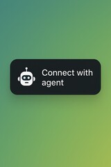 Poster - A digital interface button. A simple, elegant user interface. customer support service