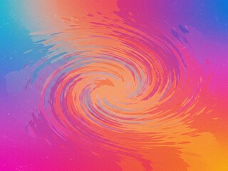 Poster - Abstract Swirling Gradient Background: Vibrant Pink, Orange, and Blue Hues with Textured Effect.