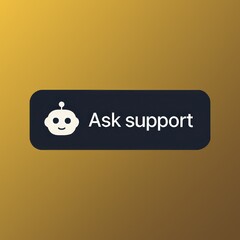 Poster - An illustrative depiction of a simple help button for customer support service to assist users in need of assistance, providing quick solutions. customer support service