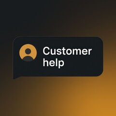 Poster - A minimalist digital display featuring the message Customer Help, indicating a readily available customer service, in a sleek and modern design. customer support service