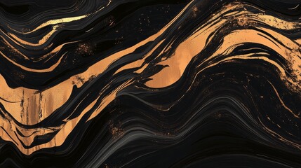 Poster - Swirling Onyx and Gilt: An Elegant Abstract Background Texture Design