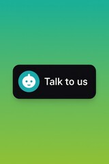 Leinwandbilder - A call to connect: A button that invite to connect with a company. customer support service, green gradient background