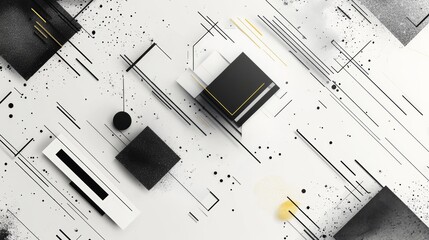 Aufkleber - Abstract geometric composition with minimalist design and simple elements