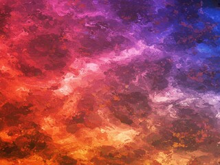Aufkleber - Colorful abstract painted canvas background with violet, orange, and blue hues offering a textured aesthetic